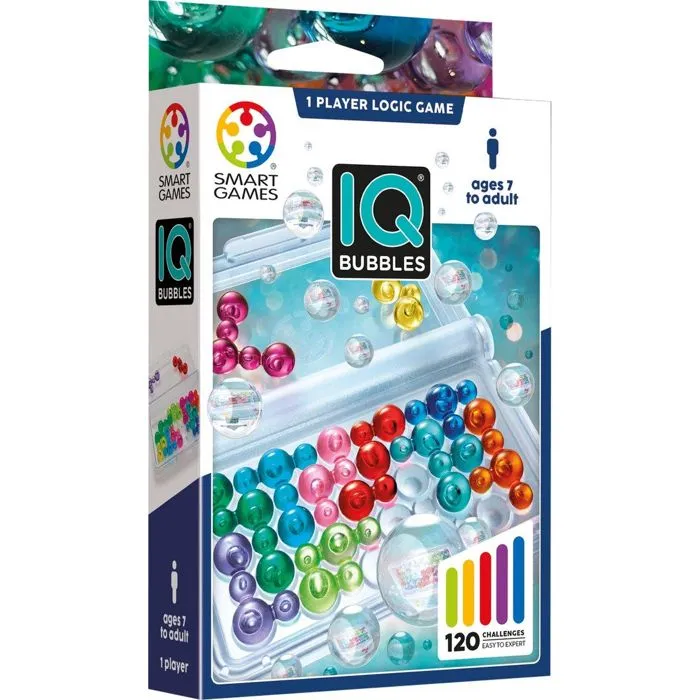 Jeu de puzzle - SmartGames - IQ Bubbles - 120 défis - Couleurs variées - À partir de 8 ans-0
