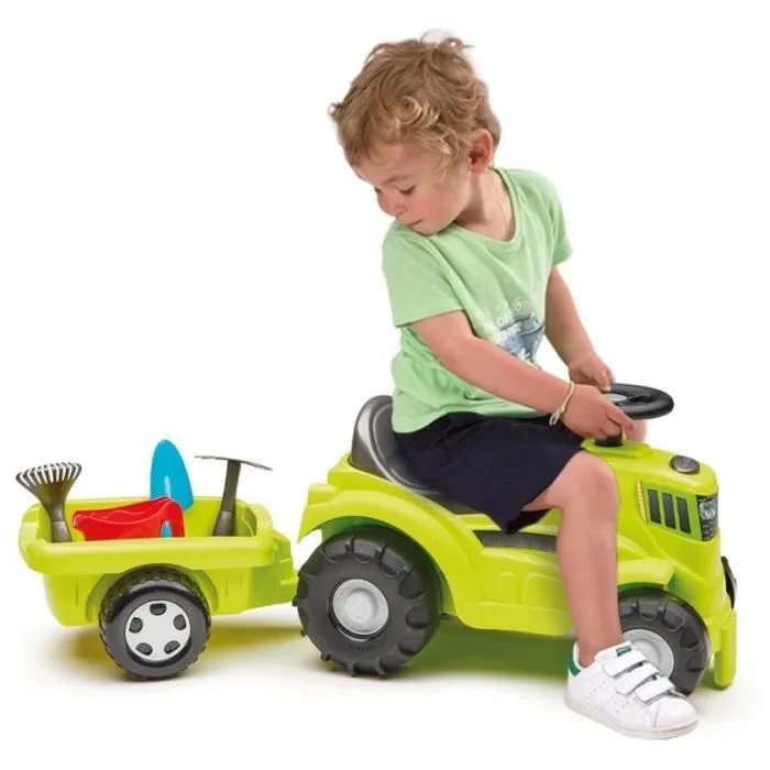 Porteur Tracteur remorque - ECOIFFIER - Siège inclinable - Accessoires de jardin - 12-36 mois-0