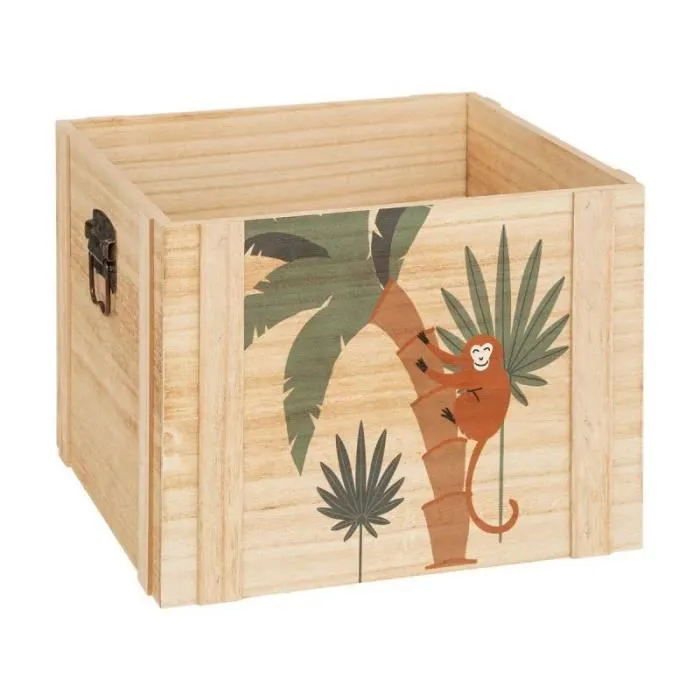 Lot de 3 Cagettes Enfant "Jungle" 34cm Beige-2