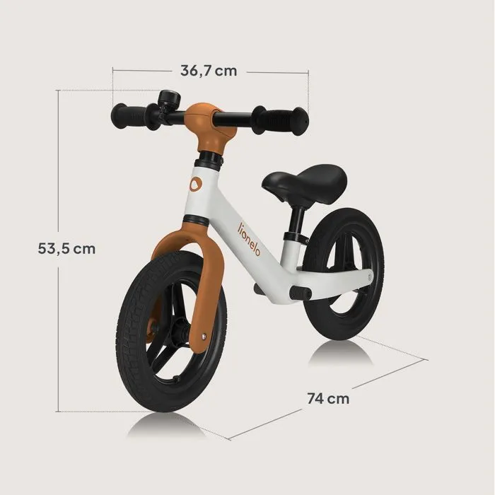 Draisienne avec casque LIONELO Toni - À partir de 18 mois - Vélo bébé - Léger - Guidon et selle réglage - Beige-5