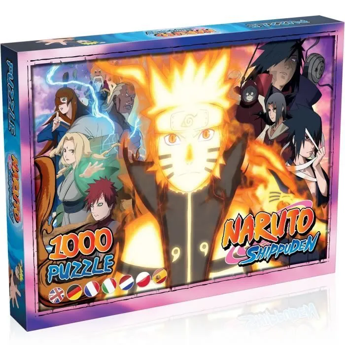 Puzzle Naruto SHIPPUDEN - WINNING MOVES - 1000 pièces - Dessins animés et BD - Jaune-0
