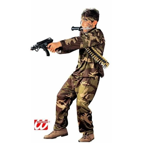 Déguisement force militaire pour garçon 11/13 ans - WIDMANN - sweat, pantalon, ceinture et bandanas - Noir-2