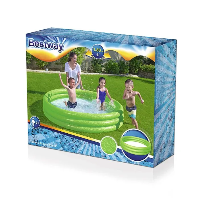 Piscine gonflable - Bestway - 183x33 cm - Verte - Extérieure - Pour enfants-0