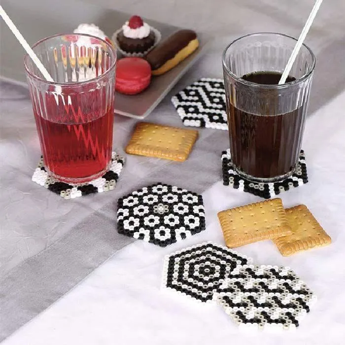 Coffret perles à repasser Sous-verres Géométriques - Perlou-0
