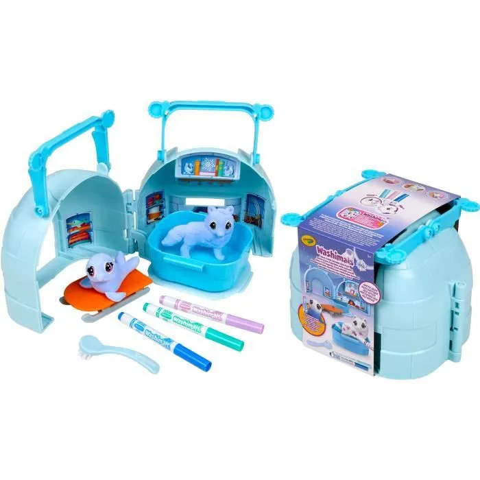 Valisette Washimals Igloo - CRAYOLA - Kit de coloriage lavable pour enfants à partir de 3 ans-2