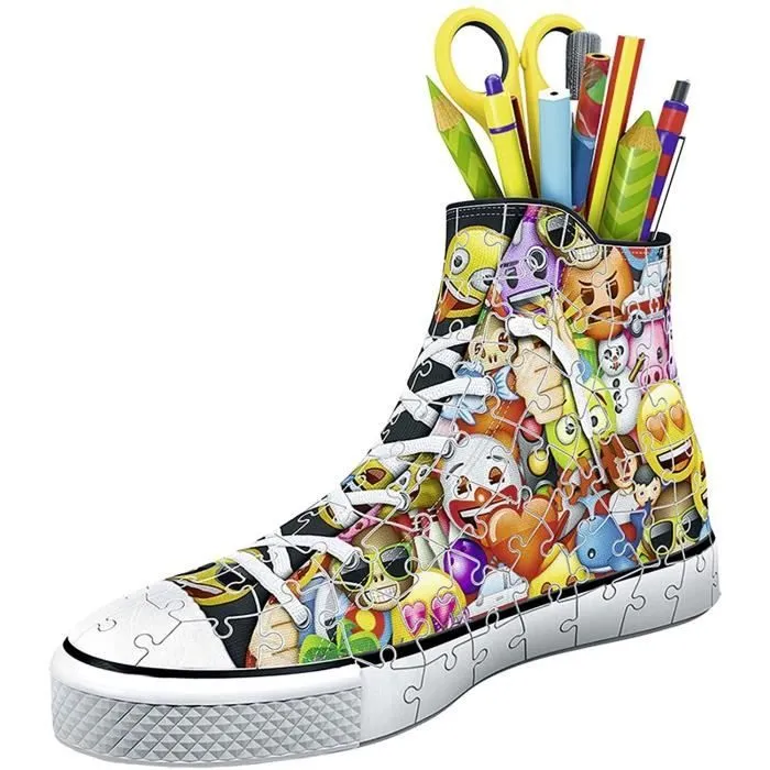 Pot à crayons Sneaker Emoji Puzzle 3D Ravensburger pour enfant dès 8 ans-2