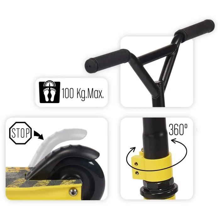 STAMP Trottinette Freestyle Jaune-2