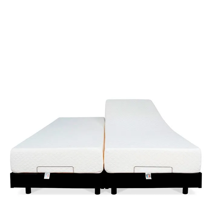 Ensemble Duo Matelas Mousse Accueil Mémoire de forme + Sommiers électriques Flex 2x70x190 cm-3