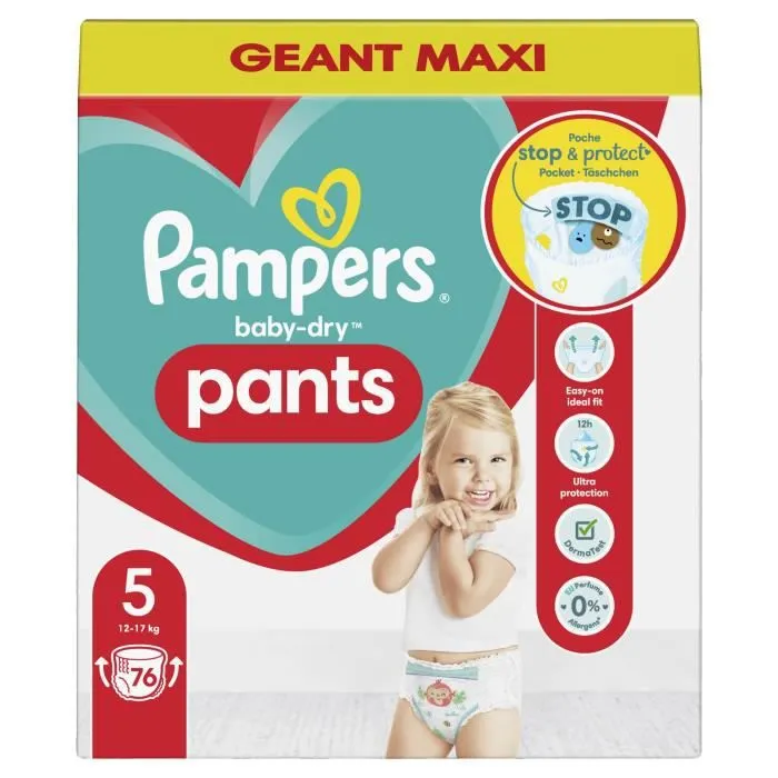 PAMPERS Baby-Dry Pants Taille 5 - 76 Couches-culottes-5
