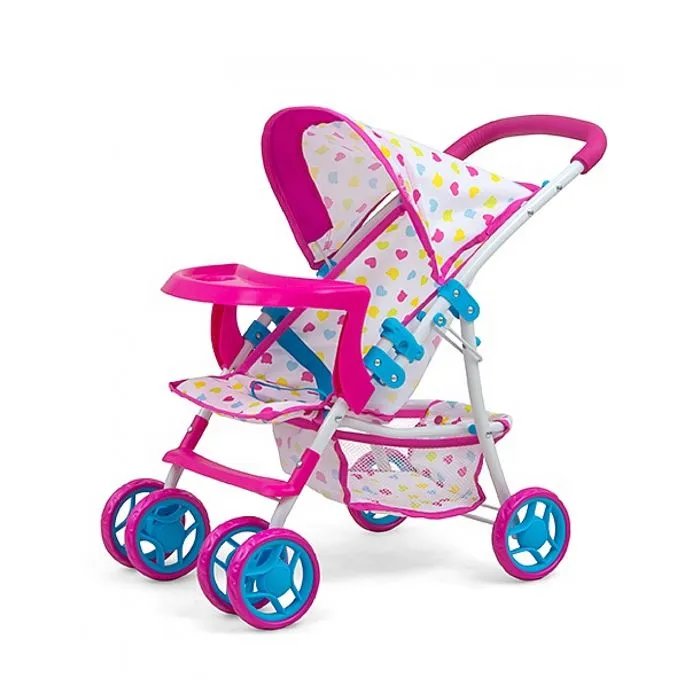 Milly Mally - Chariot de poupée Kate Candy girls 54 cm rose/bleu-0