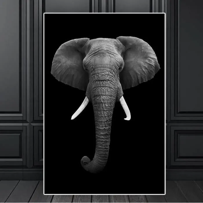 Toile Animaux Elephant Savane - Chambre - Affiche Décorative - Poster Décoration Maison-0