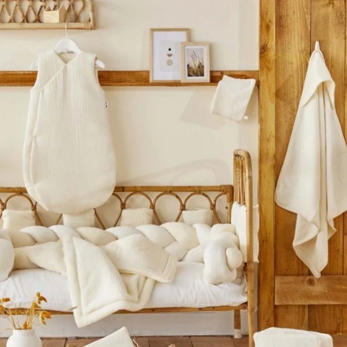 Peignoir bébé et enfant à capuche en bambou - BB & CO - Écru - Naissance - Mixte - 40% bambou - TU-1