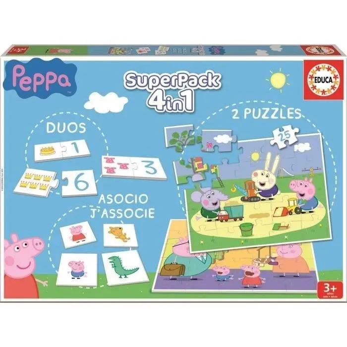 Jeux éducatifs - PEPPA PIG - SuperPack - Mixte - A partir de 3 ans - Multicolore-0