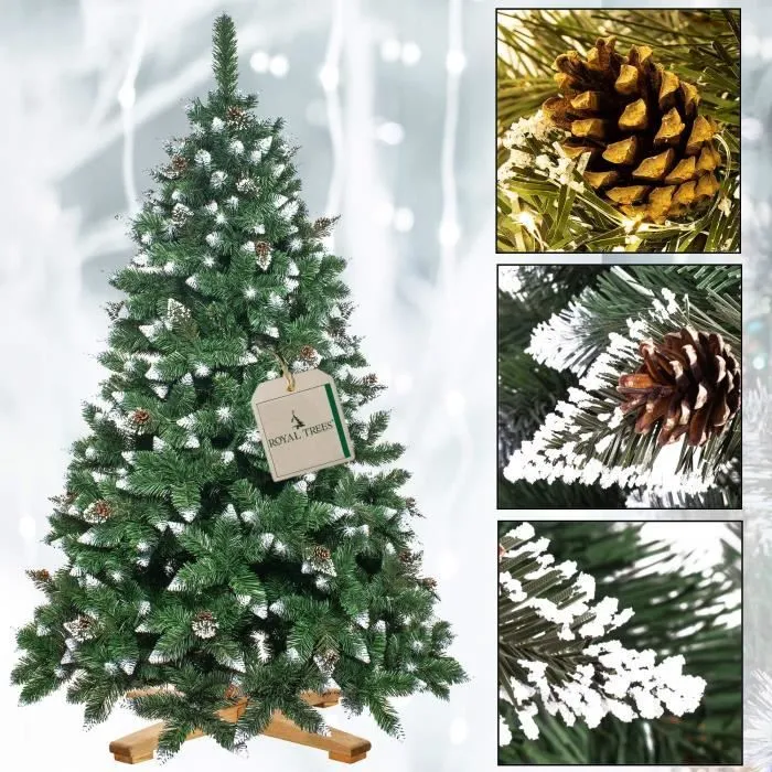 Sapin de Noël artificiel - Royal Trees - 220 cm - PVC - Neige artificielle - Classique-1