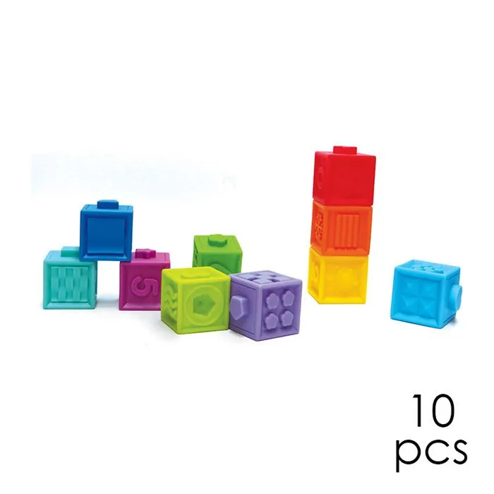 Edushape 10 Cubes souples texturés - Dès la naissance-0