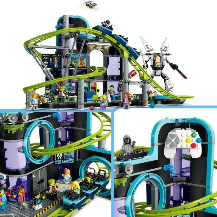 LEGO® City 60421 Le parc d’attractions de Robot World - Jeux de fête foraine enfant 8 ans-2