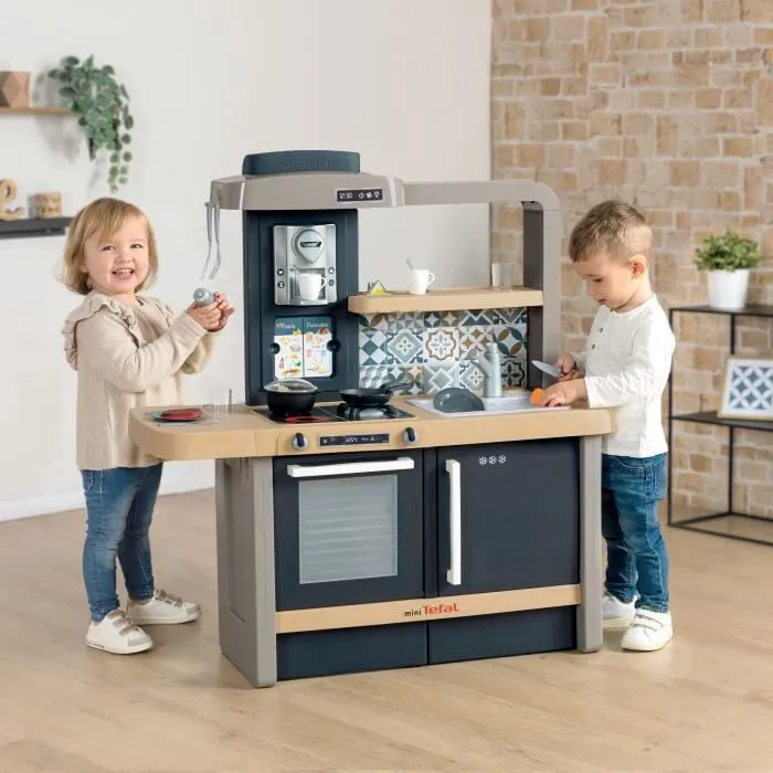 Cuisine évolutive Tefal de Smoby - Pour enfants dès 3 ans - Avec plinthes amovibles - 31 accessoires inclus-3