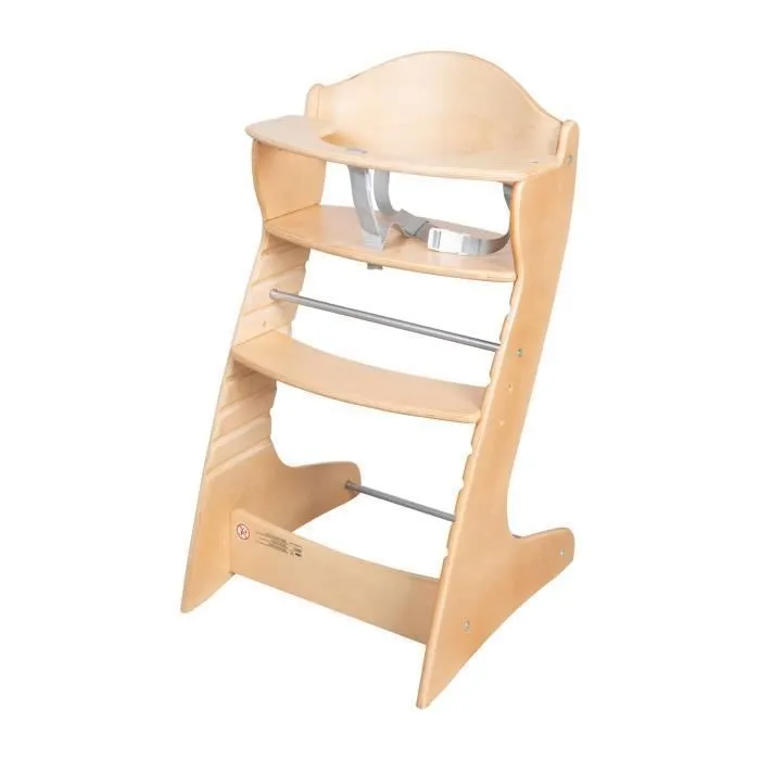 ROBA Chaise Haute Évolutive Chill Up - Bois Naturel-0