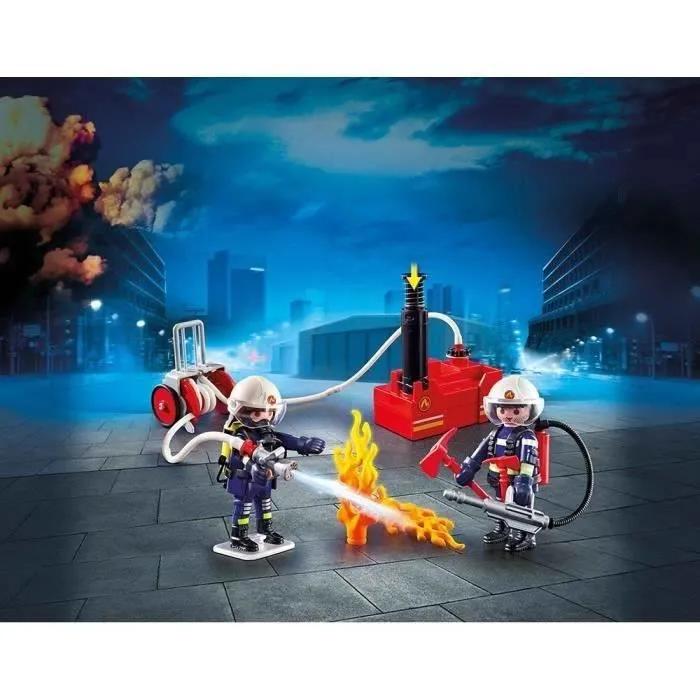 PLAYMOBIL - 9468 - City Action - Pompiers avec matériel d'incendie-1