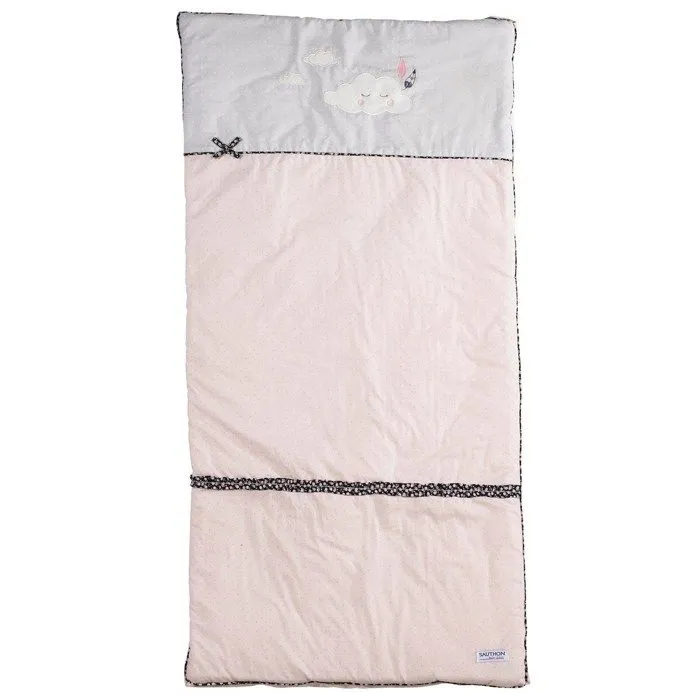 Edredon pour lit bébé - Sauthon - Miss Chipie - Rose - 100% coton - 60x120cm-0