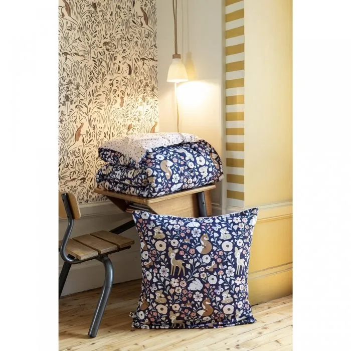 Parure de Lit 240 x 220 cm – Housse de Couette + 2 Taies d’Oreiller – Coton Forêt Enchantée-1