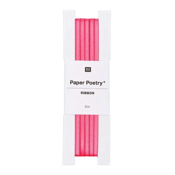 Ruban de satin fushia fluo 3 m-0