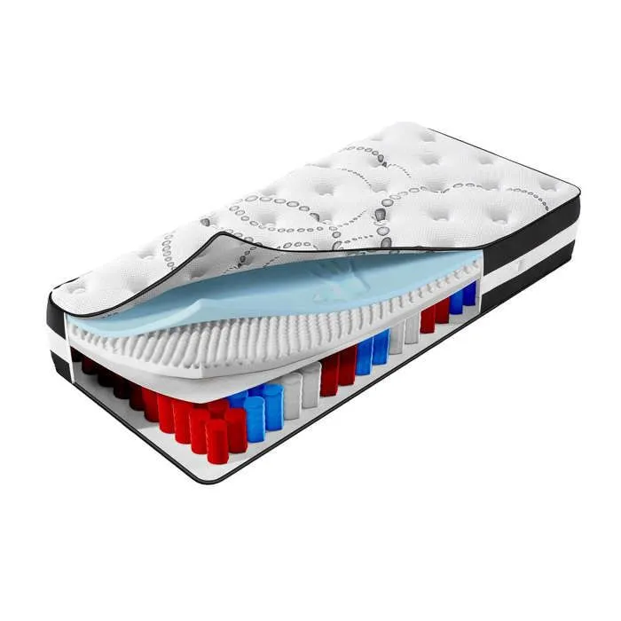 Matelas Excelsior 90 x 190 by Sampur - Mémoire de Forme - Ressorts Ensachés - Mousse Haute Résilience - Épaisseur 30cm - Confort-1