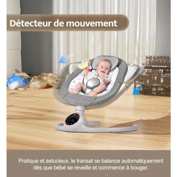 Balancelle bébé / Transat électrique ALPHA violine-5