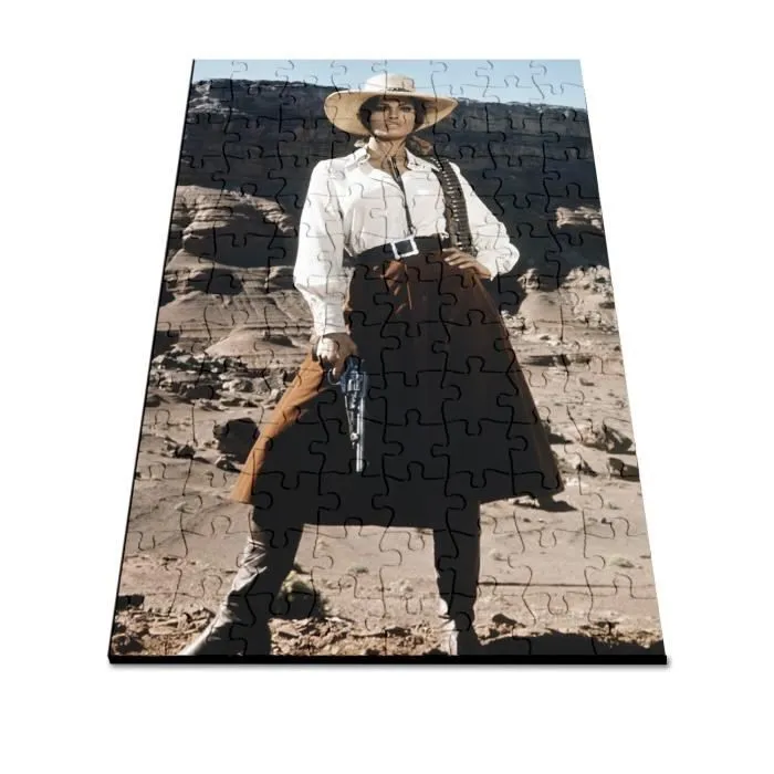 Puzzle Classique - FABULOUS - Femme Cowboy Western Revolver - 100 Pièces - Mixte - Intérieur-2