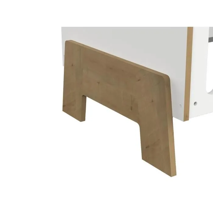 Lit Bebe 60x120 Blanc - Chene-4