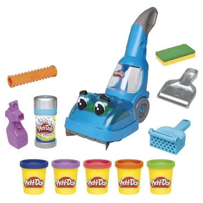 Aspirateur jouet Play-Doh avec 5 pots de pâte à modeler - Les classiques-3