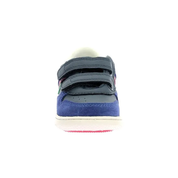 Basket Cuir  Kickers Kickmotion - Bleu Marine Rouge-3