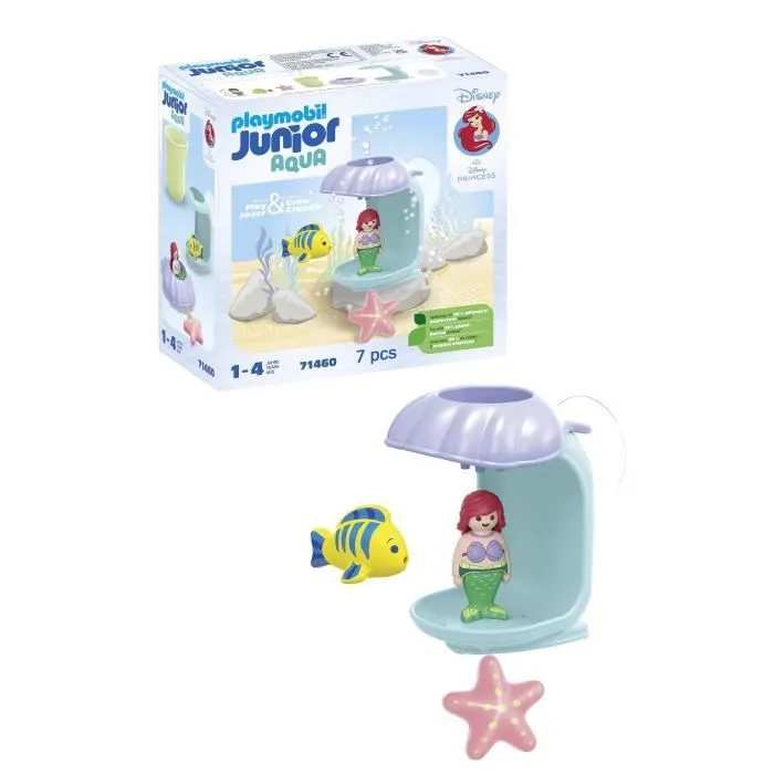 PLAYMOBIL Junior 71460 Ariel avec coquillage de bain, Disney, Jouet pour le bain, Dès 12 mois-0
