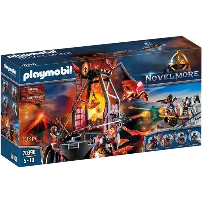 PLAYMOBIL - 70390 - Novelmore - Mine de lave des chevaliers Burnham Raiders-0