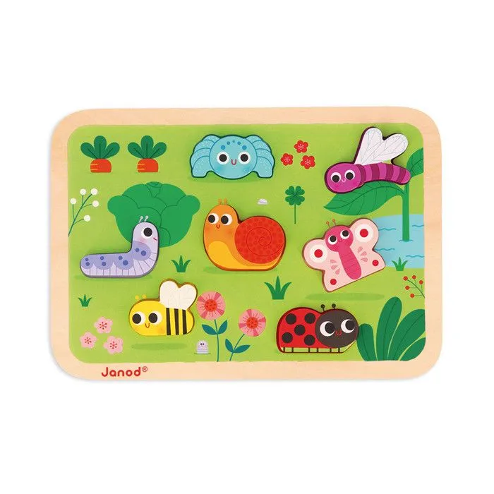 Janod - Chunky puzzle en bois Jardin - JURATOYS-0