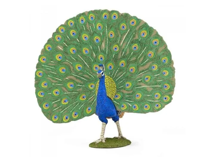 Figurine Paon - PAPO - Animaux de la ferme - Jouet pour Enfant de 3 ans et plus-0