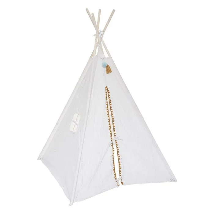 Tipi enfant écru 160 cm avec pompons Atmosphera-2