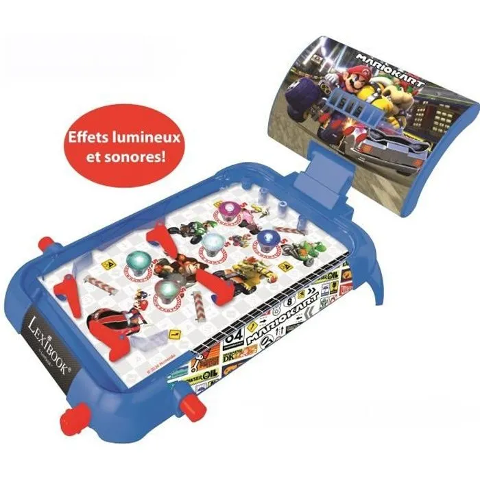 MARIO KART - Flipper Électronique - Effets lumineux et sonores - LEXIBOOK-0
