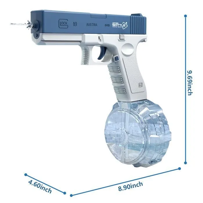 Pistolet À Eau Électrique Pistolet À Eau Automatique pour Enfants Pistolets À Eau Puissants Longue Distance Jusqu'à 8M-bleu-2