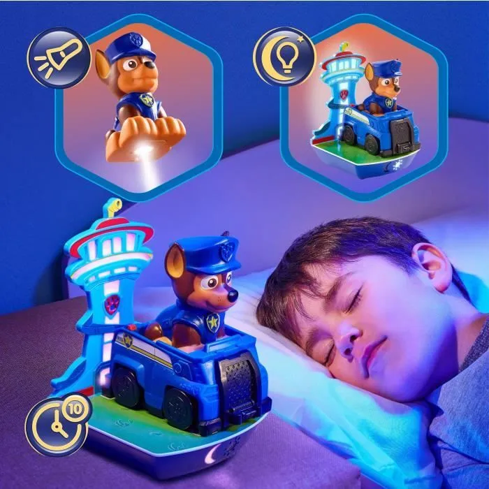 Veilleuse et réveil éducatif 3 en 1 GoGlow Dream Pat’ Patrouille avec lampe torche et indicateur de réveil Chase-2