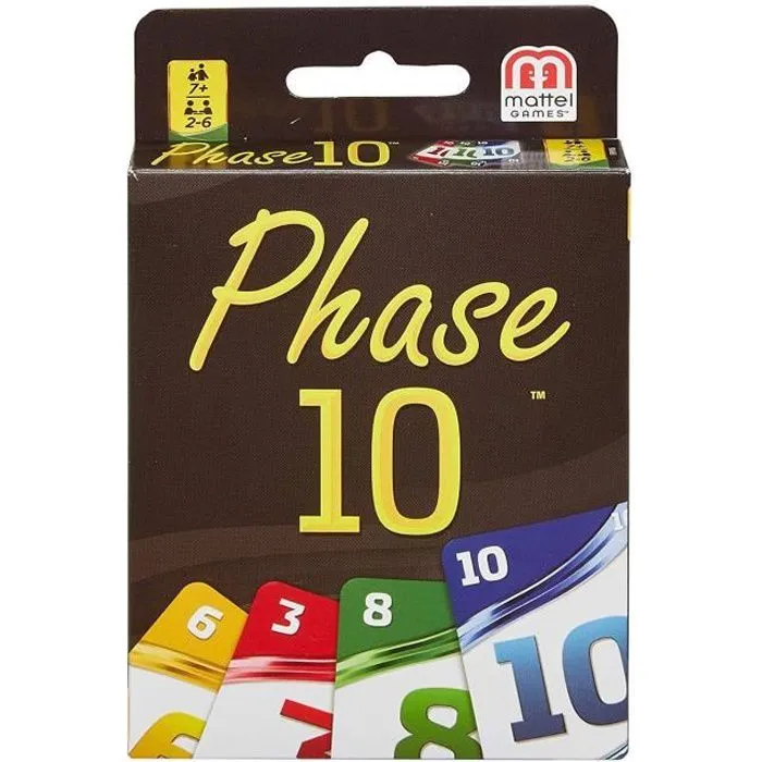 Jeu de cartes PHASE 10 - MATTEL GAMES - 2 à 6 joueurs - 7 ans et +-0