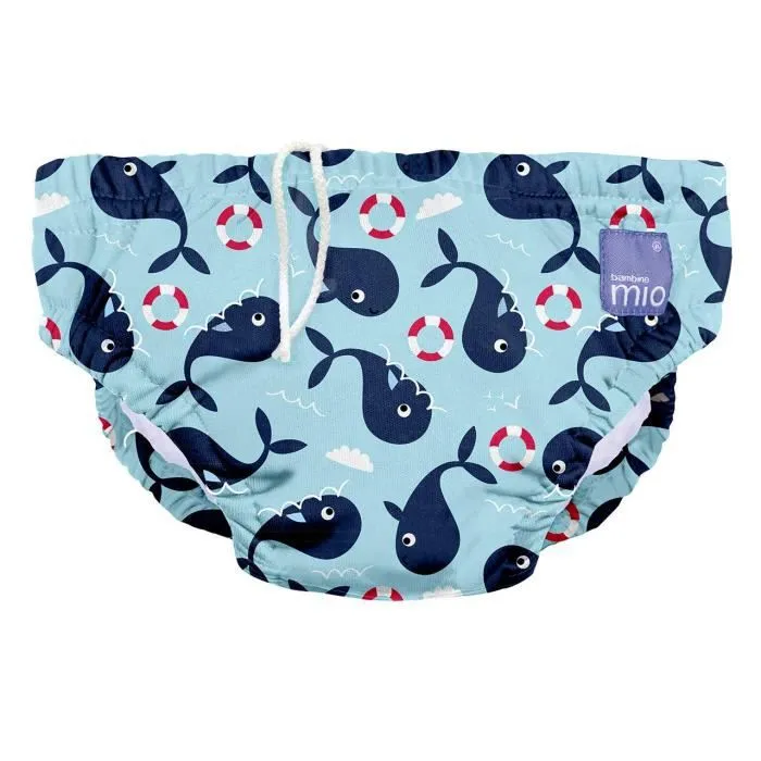 Bambino Mio Bambino Mio, couche de bain lavable, baie des baleines, m (6-12 mois) - SWPM WHA-0
