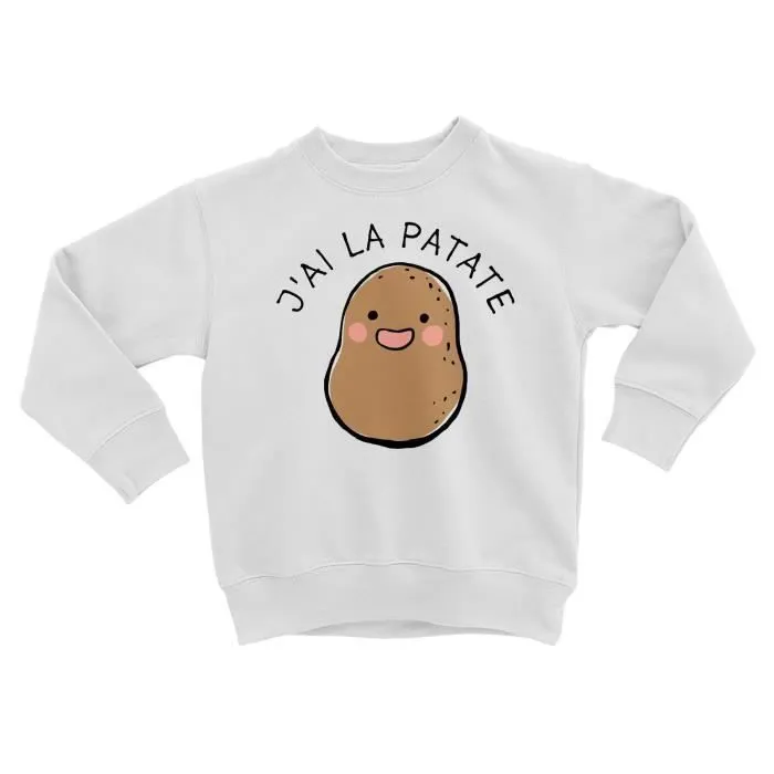 Sweatshirt Enfant J'ai la Patate Expression Légumes Humour-0