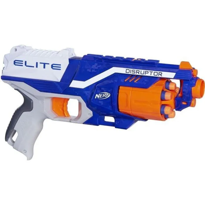 NERF - Elite Disruptor - Tire en rafale jusqu'à 27 mètres - 6 Flechettes incluses-0