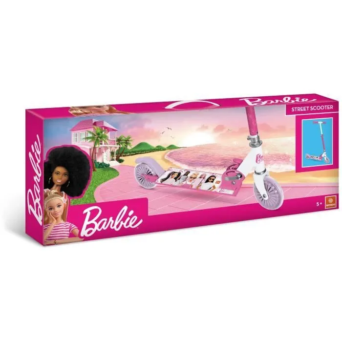 MONDO - Trottinette / Patinette 2 roues pliable - Barbie-2