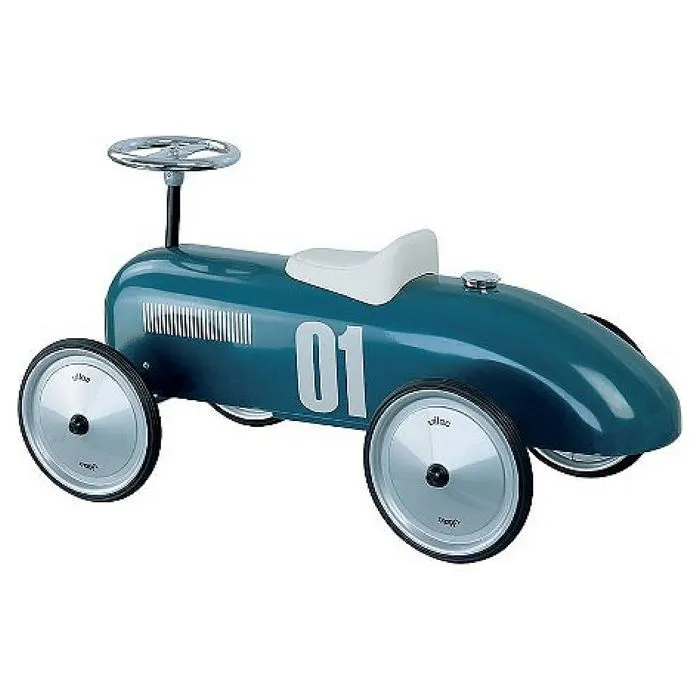 Vilac - Porteur voiture vintage bleu pétrole-0