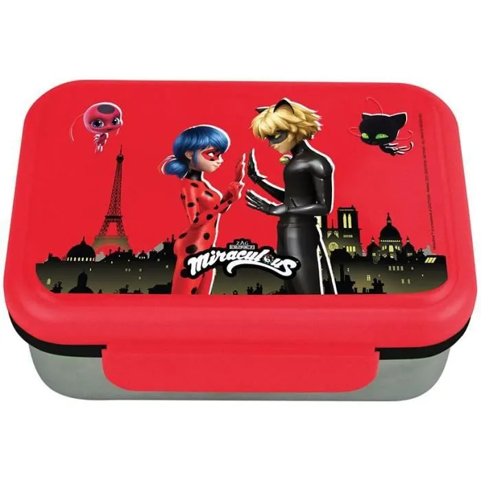 FUN HOUSE Miraculous Boite gouter inox - H.6,5 x l.17 x P.13,5 cm - Pour enfant-0