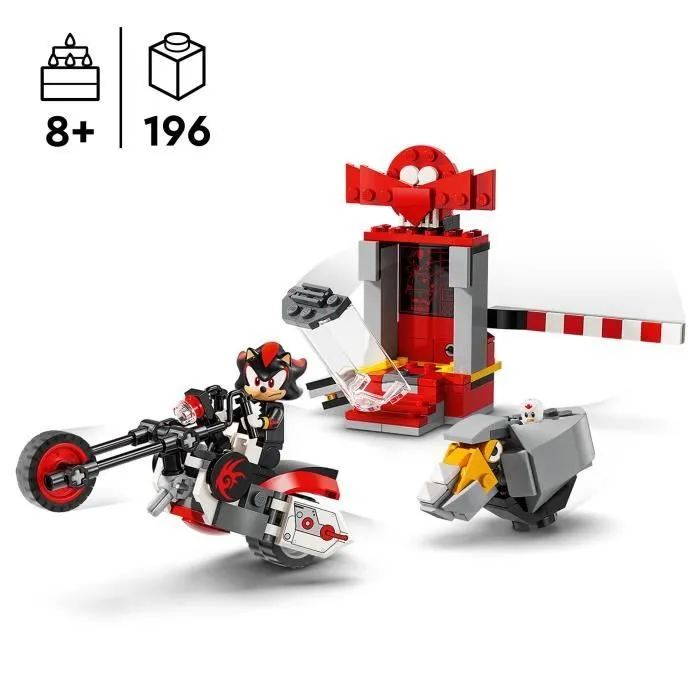 LEGO® 76995 Sonic Le Hedgehog L’Évasion de Shadow, Jouet de Moto, Figurines de Personnages Sonic du Jeu Vidéo-1