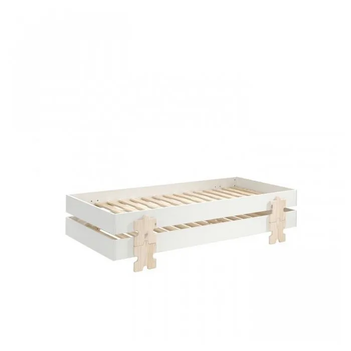 2 Lits Modulo Puzzle Blanc-0