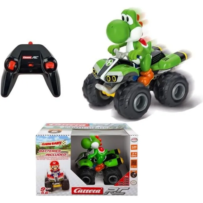 Quad radiocommandé Mario Kart™, Yoshi - CARRERA-TOYS - Technologie 2,4GHz - Extérieur-0